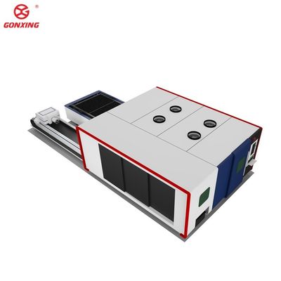 工業用ダブルテーブル 3000w シートとチューブ金属レーザー切断機