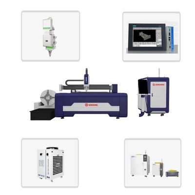 パルスの高い精度 3kw 5kw 3015 自動フォーカスレーザー切削機 金属板とチューブ処理ファイバーレーザー設計