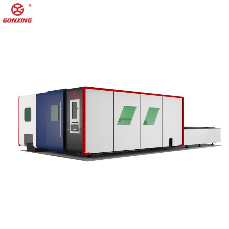 工業用ダブルテーブル 3000w シートとチューブ金属レーザー切断機